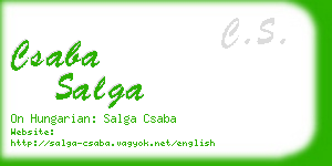 csaba salga business card